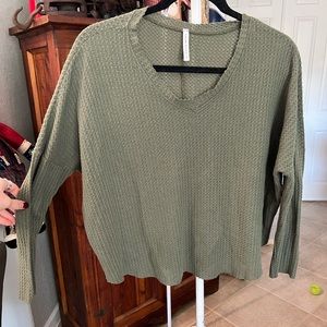 Lulus Basic Waffle Knit Long Sleeve